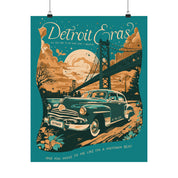 Seafoam Night Two Detroit Skyline Eras Tour Poster