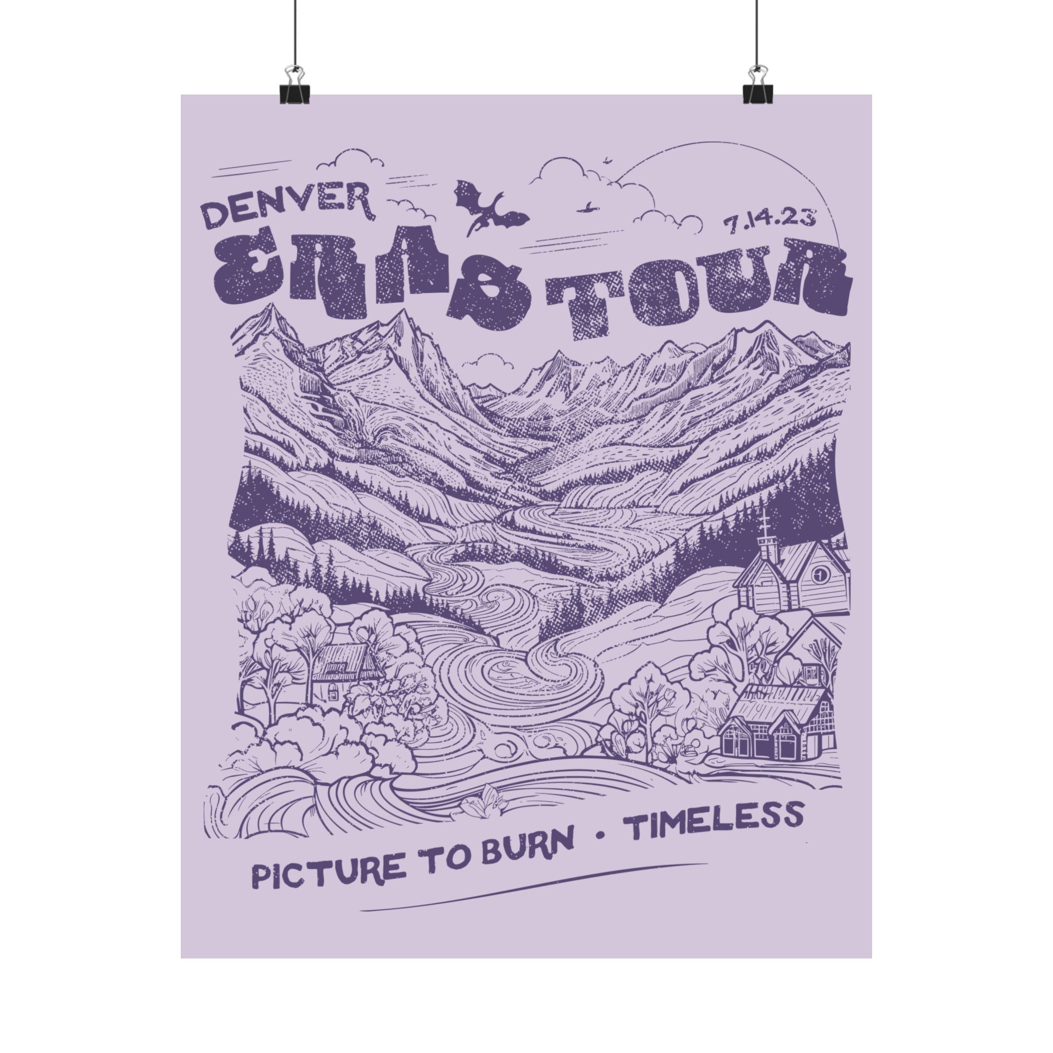 Orchid Denver Night One Purple Mountains Poster