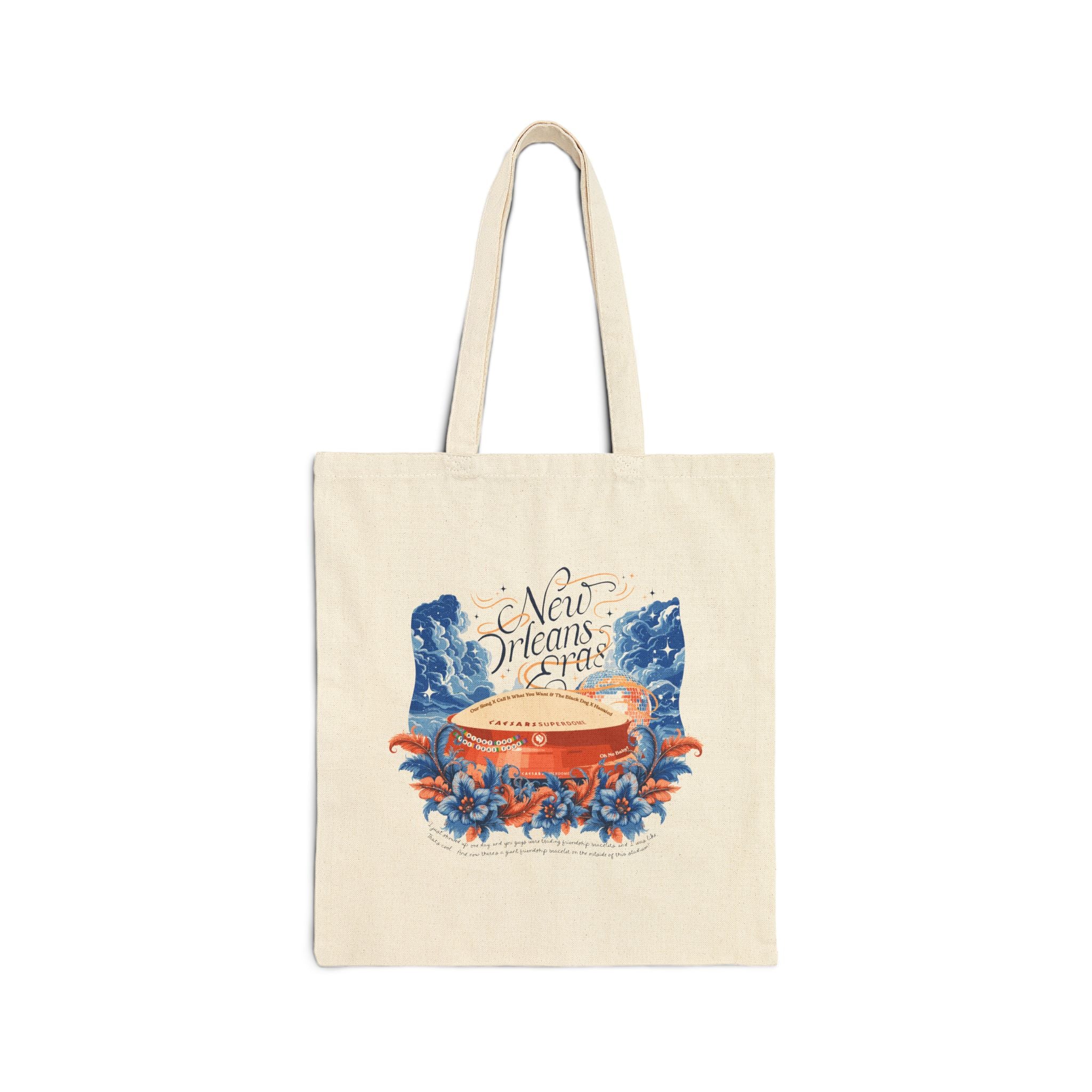 New Orleans Eras Night One Superdome Cotton Canvas Tote Bag