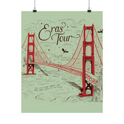 Santa Clara Era Tour Golden Gate Bridge Green Poster