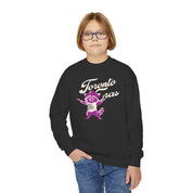 Kid's Who's Toronto Anyway Raccoon Toronto Eras Crewneck Sweatshirt