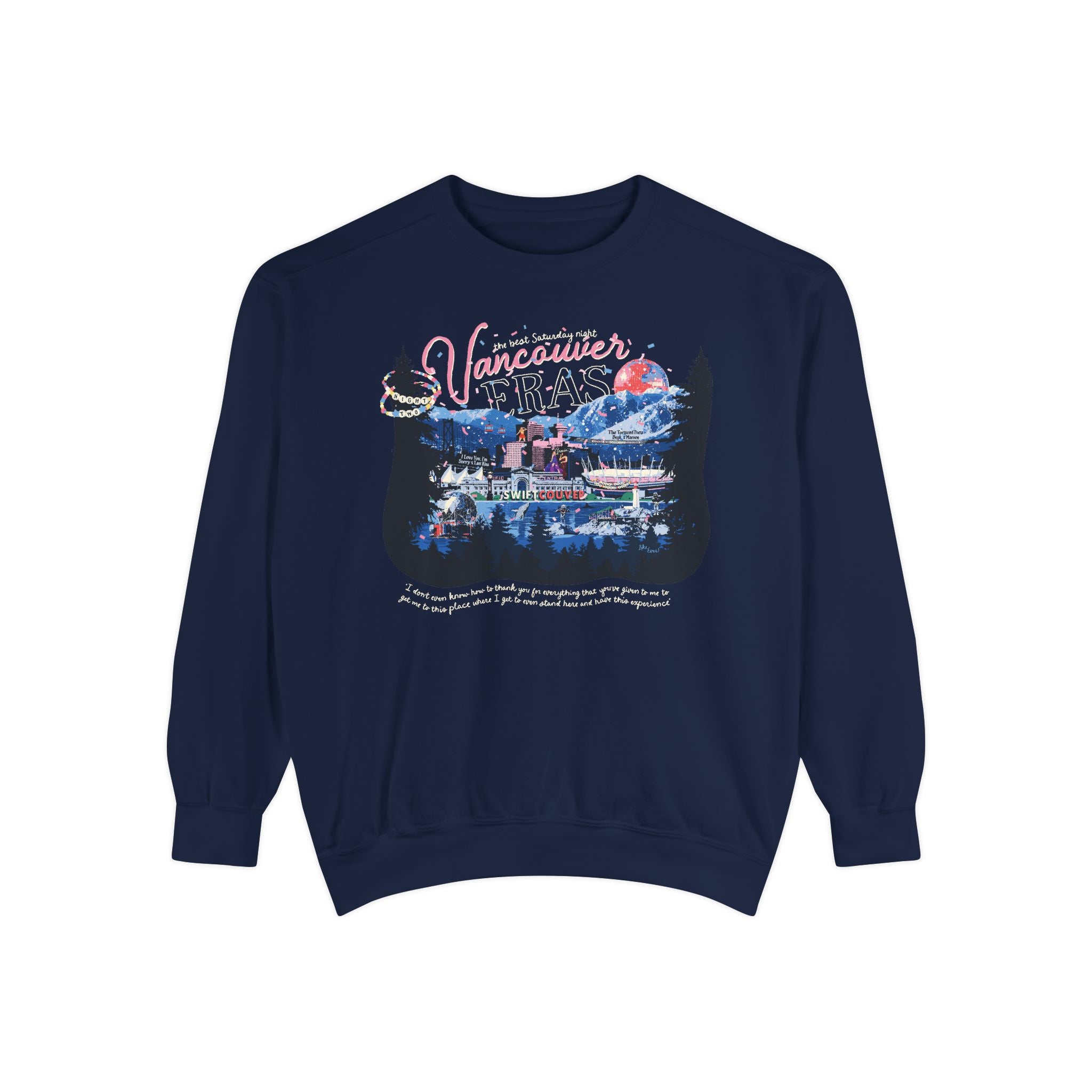 Vancouver Eras Night Two Comfort Colors Crewneck