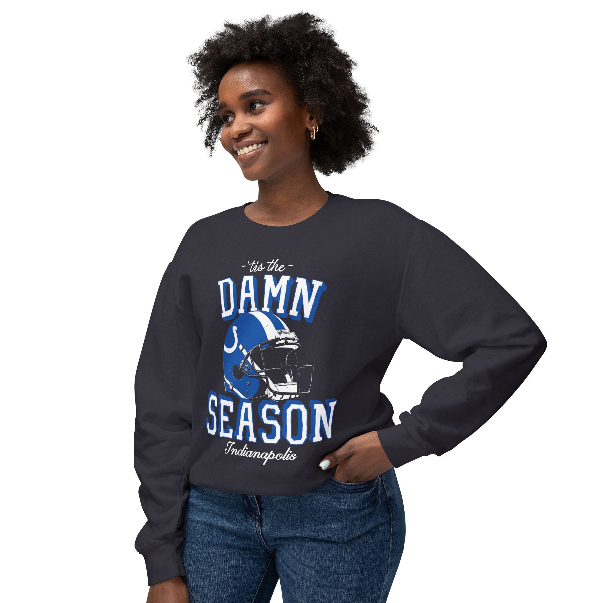 Tis the Season Indy Football Lightweight Comfort Colors Crewneck