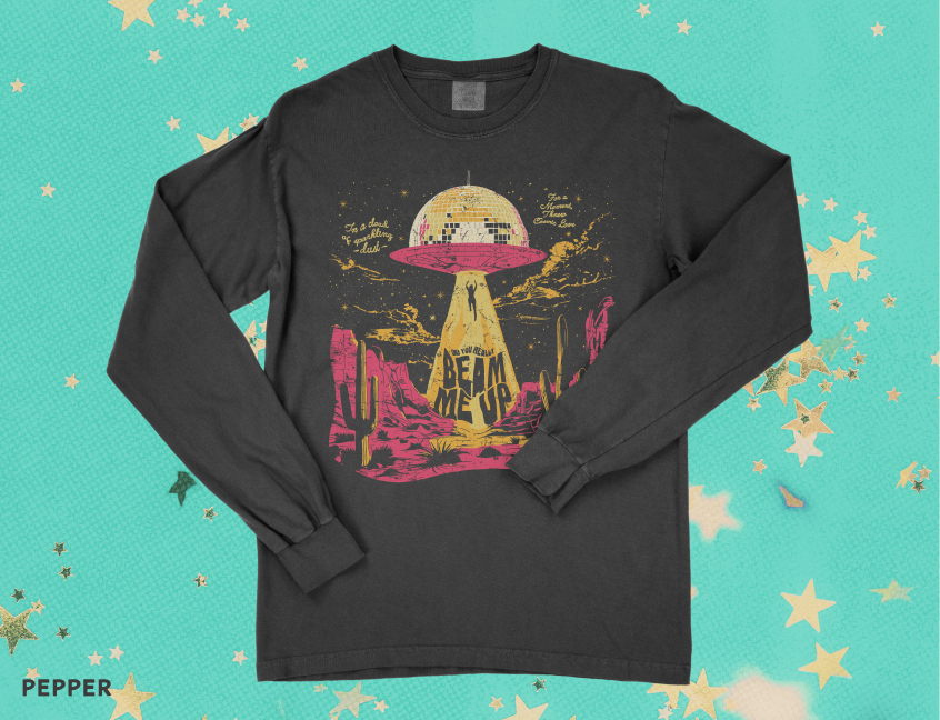 Beam Me Up Long Sleeve Tee