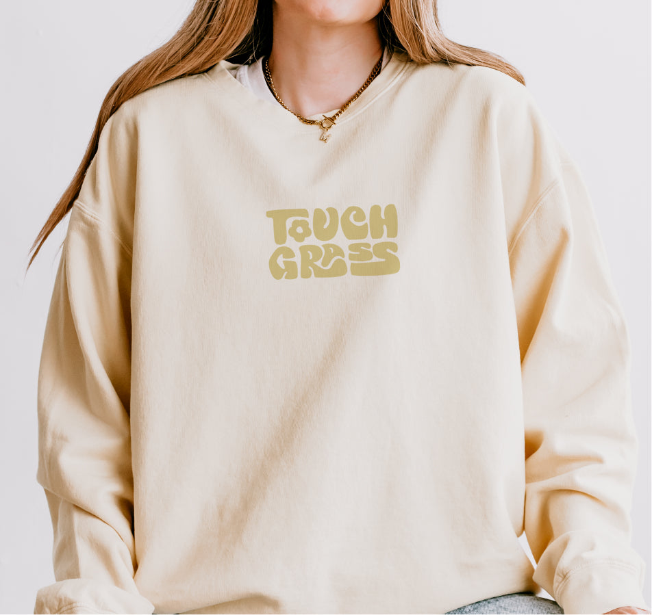 Touch Grass Lightweight Crewneck