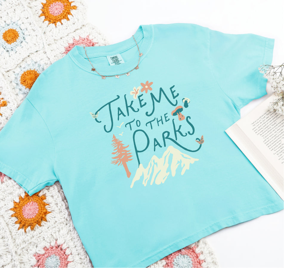 Take Me To The Parks Comfort Colors Crop Tee