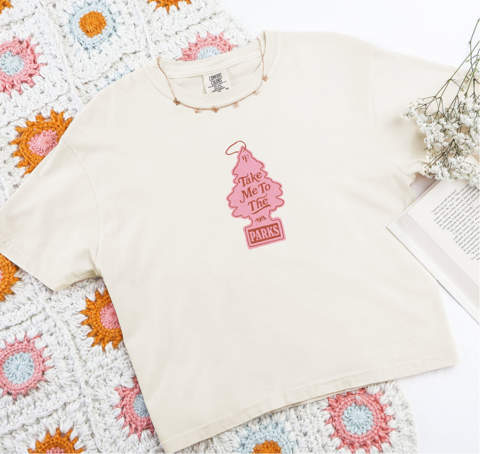 Take Me To The Parks Tree Comfort Colors Crop Tee