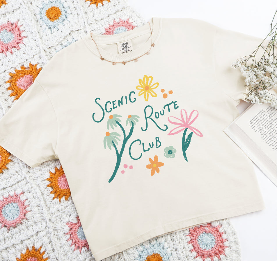 Scenic Route Club Comfort Colors Crop Tee