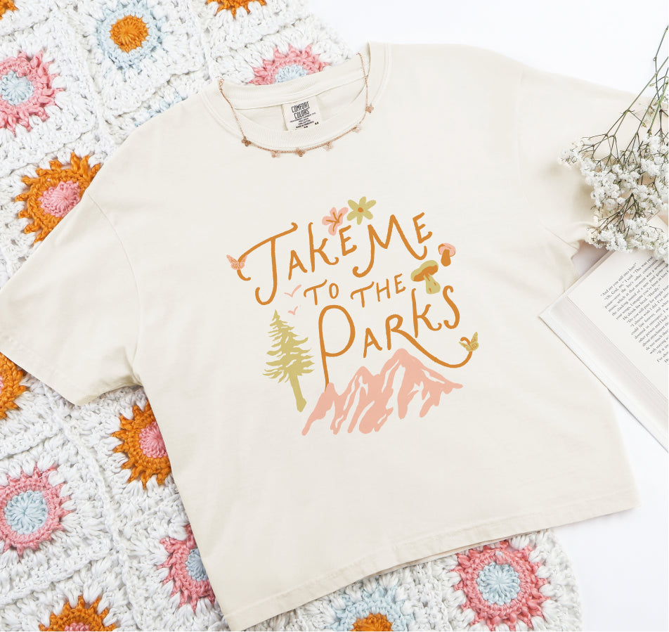 Take Me To The Parks Comfort Colors Crop Tee