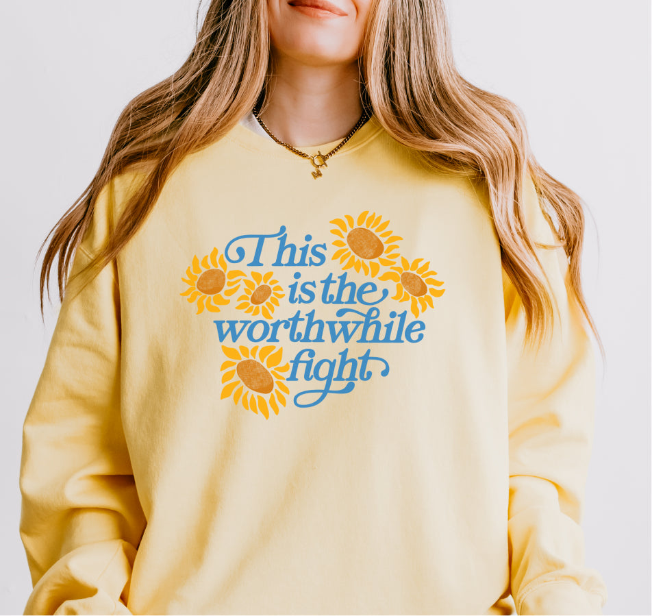 This is the Worthwhile Fight Lightweight Crewneck