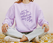 Happy, Free, Confused, and Lonely Crewneck