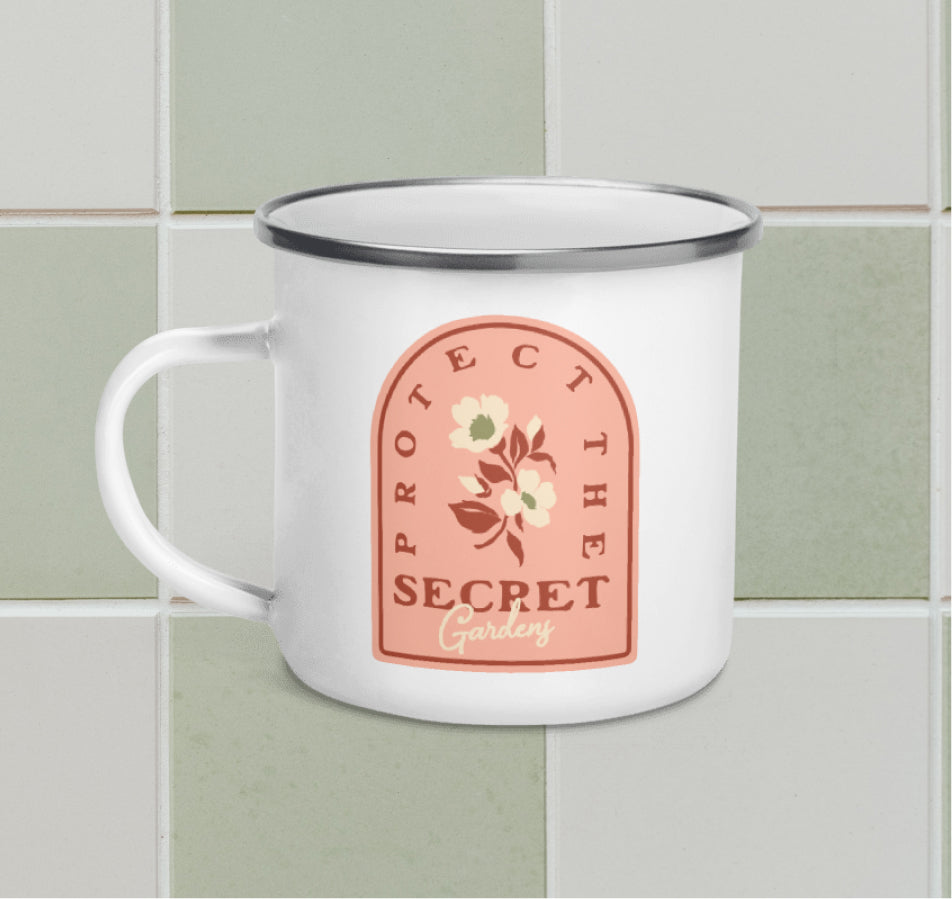 Secret Gardens Enamel Mug