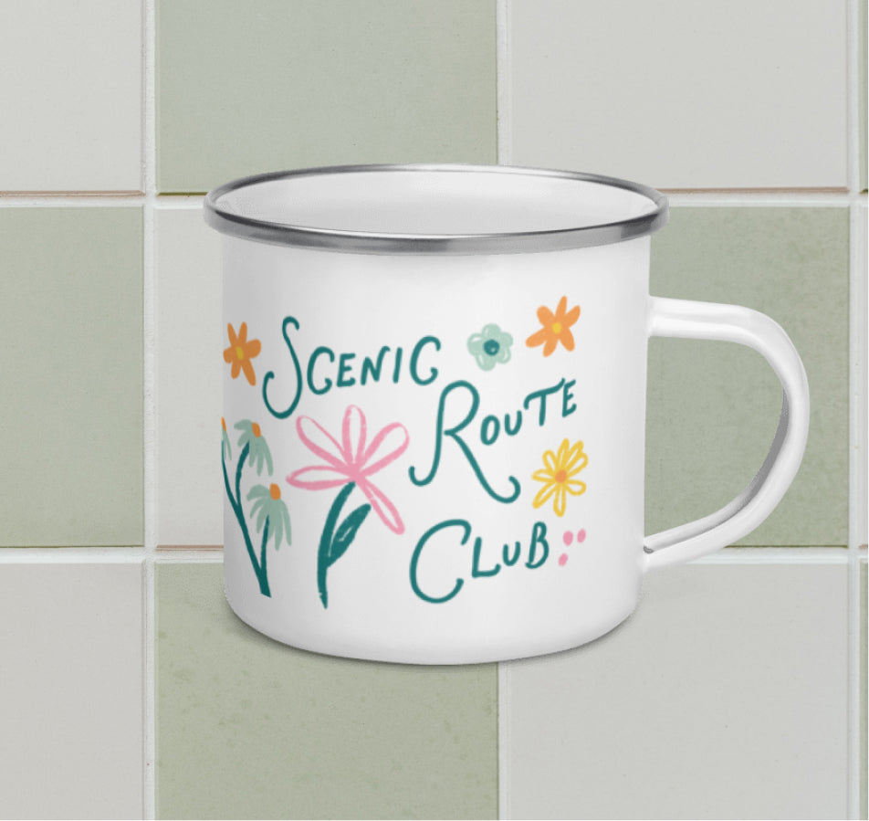 Scenic Route Club Enamel Mug