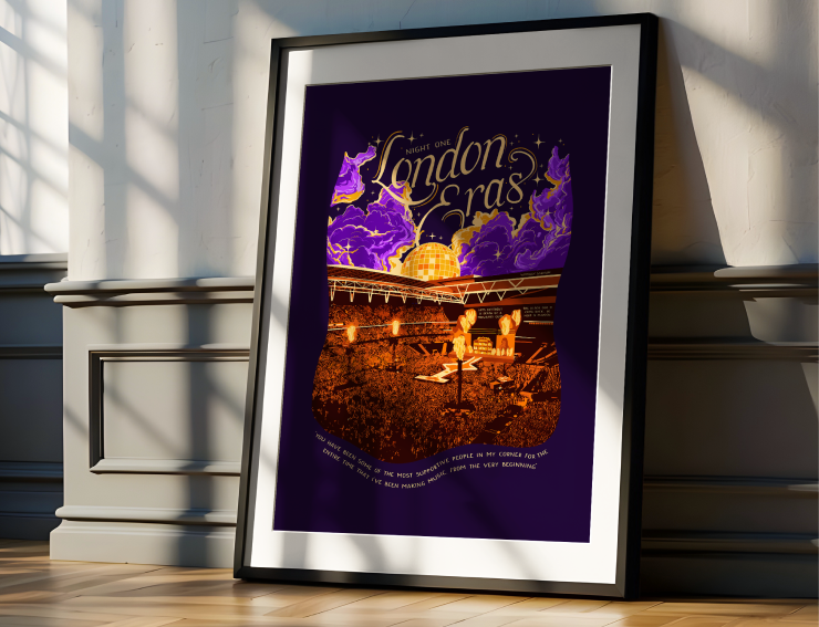 Purple Night One London Eras Wembley Stadium Poster