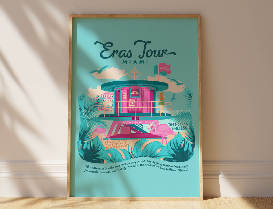 Mint Miami Eras Night One Lifeguard Poster