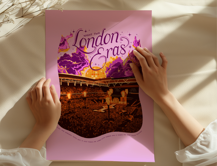 Lilac Night Two London Eras Wembley Stadium Poster