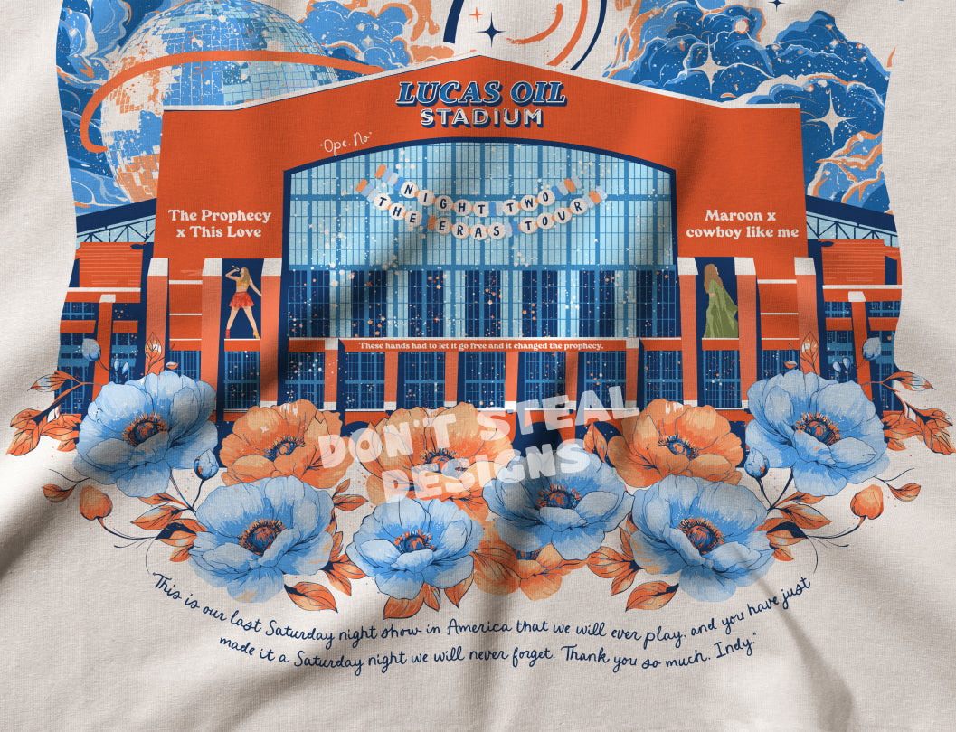 Indianapolis Eras Night Two Lucas Oil Stadium Tee