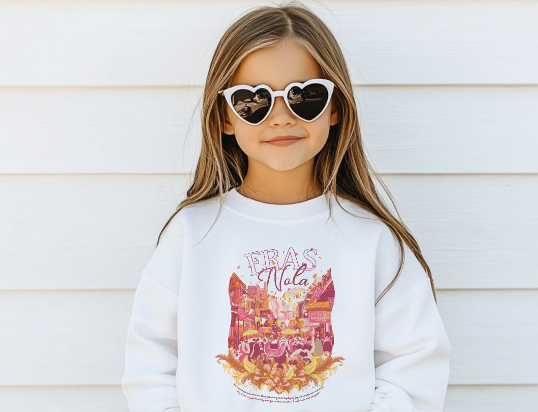 Kid's New Orleans Eras Night Two Bourbon Street Crewneck Sweatshirt