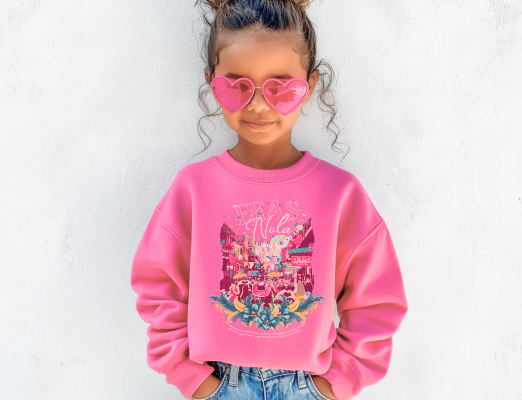 Kid's New Orleans Eras Night Two Bourbon Street Crewneck Sweatshirt