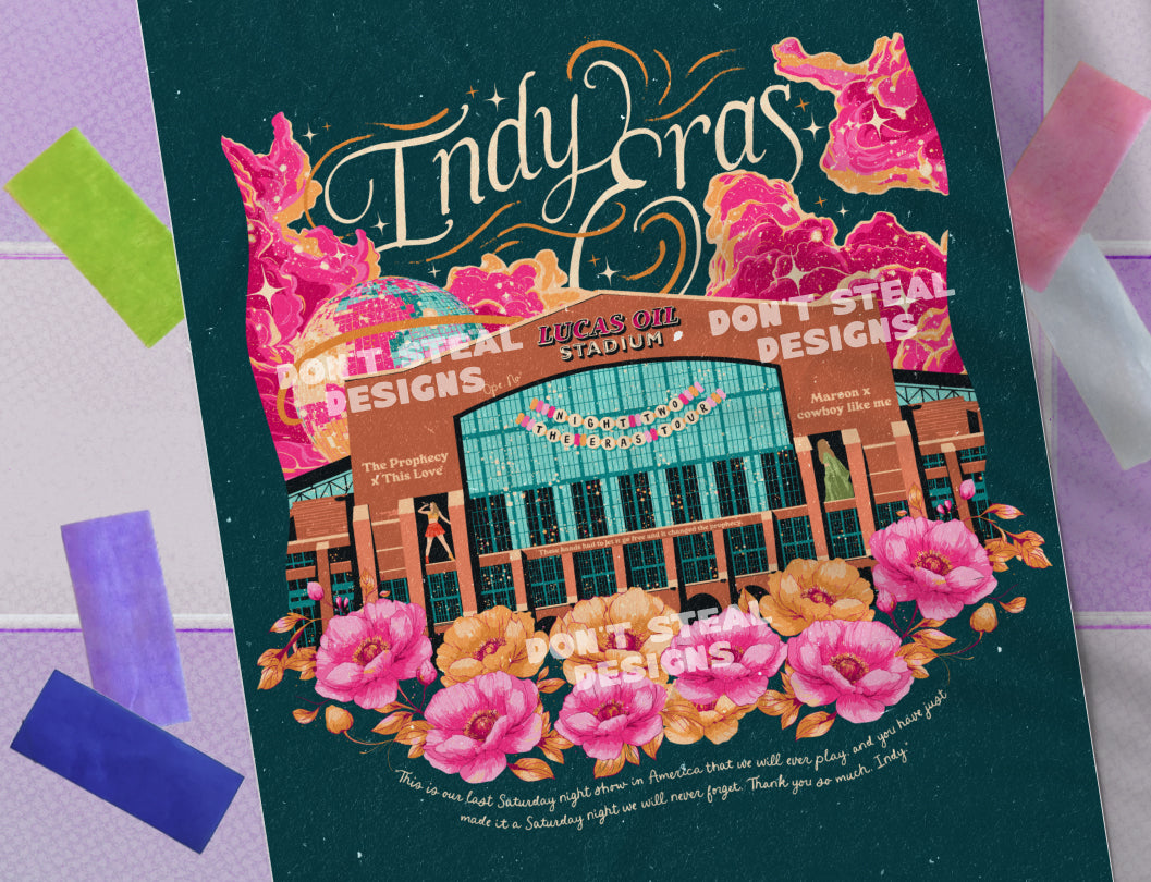 Emerald Indianapolis Eras Night Two Lucas Oil Stadium Poster