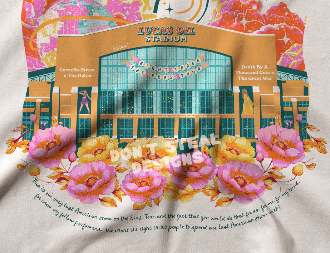 Kid's Indianapolis Eras Night Three Lucas Oil Stadium Tee