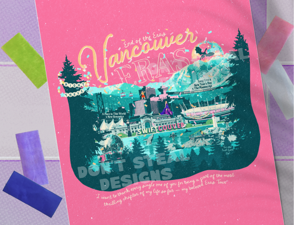 Pink Vancouver Eras Night Three Poster