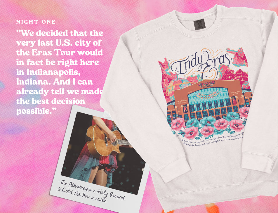 Indianapolis Eras Night One Lucas Oil Stadium Crewneck