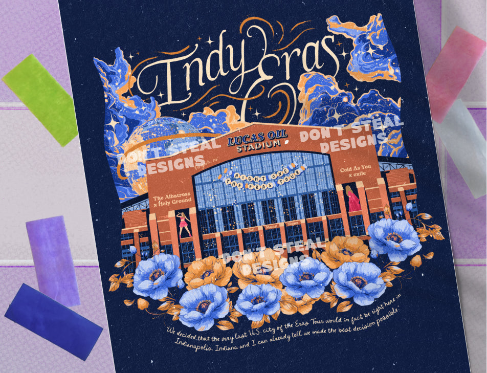 Navy Indianapolis Eras Night One Lucas Oil Stadium Poster