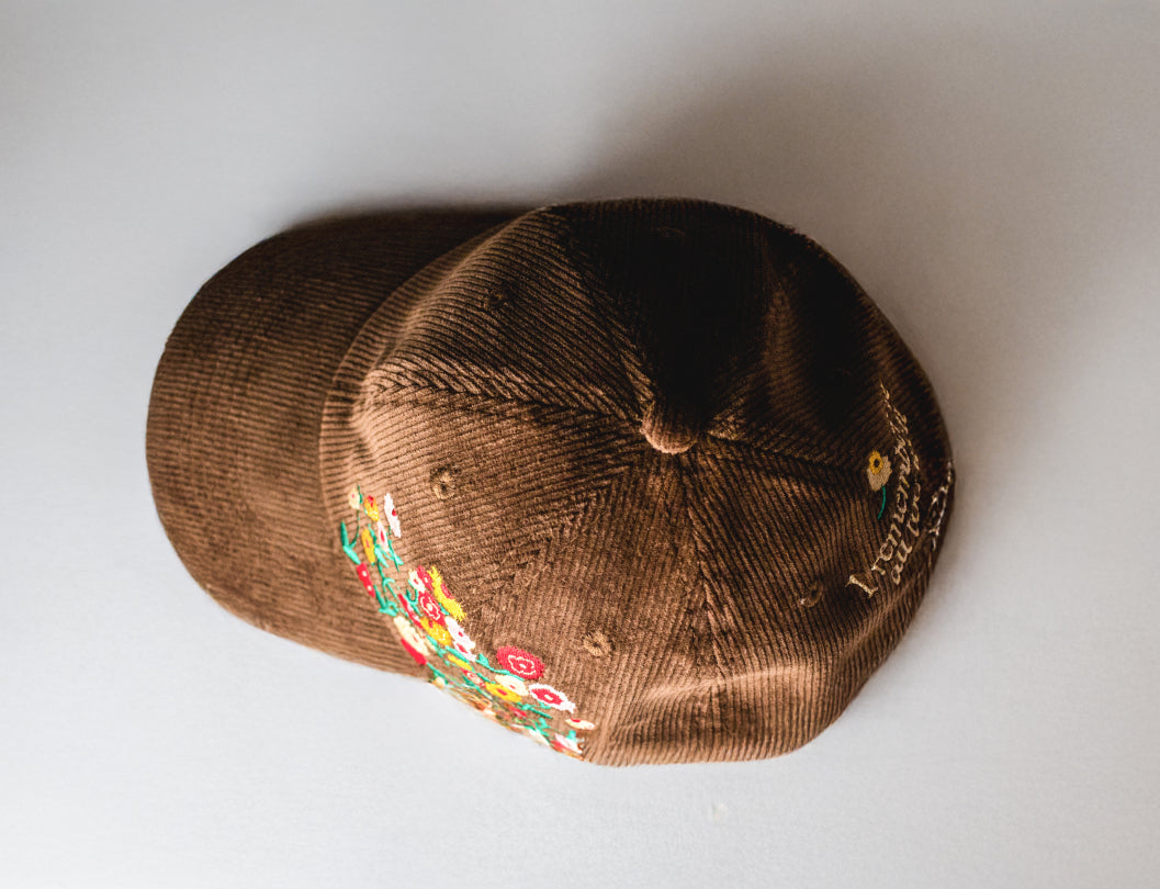 Floral Piano Corduroy Dad Hat