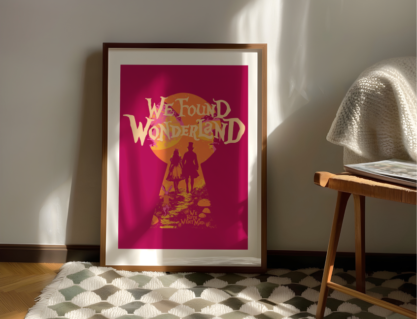 Pink We Found Wonderland Poster