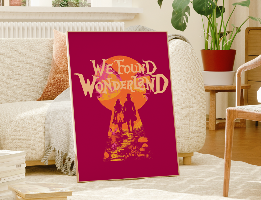 Pink We Found Wonderland Poster